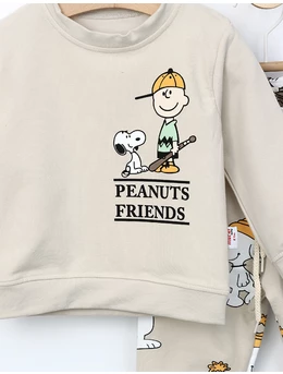 Set 2 piese Peanuts Friends crem 2