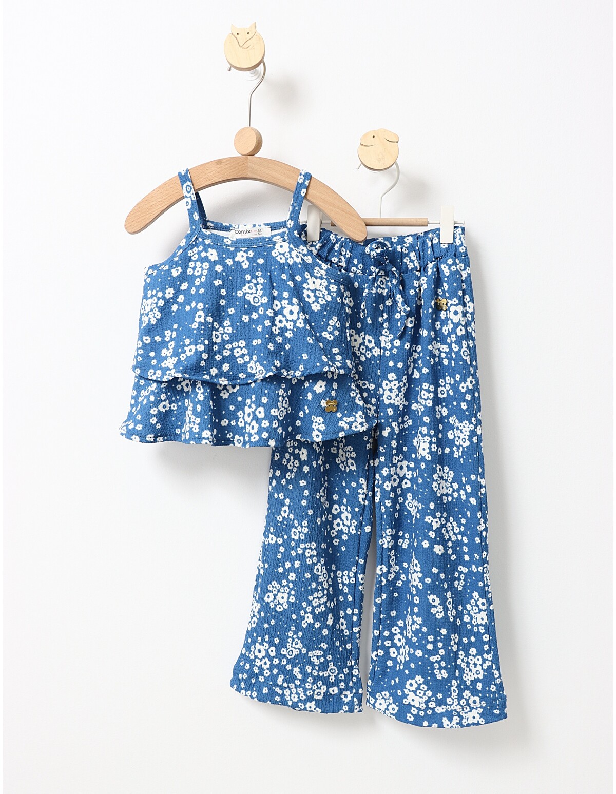 Set 2 piese Rose Kiz flowers albastru