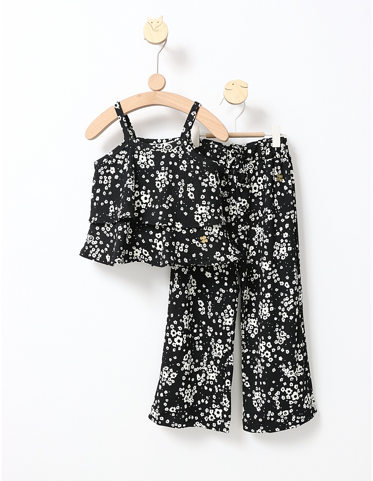 Set 2 piese Rose Kiz flowers negru