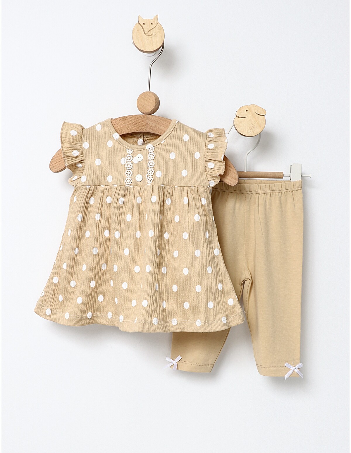 Set 2 piese Top Evazat model bej