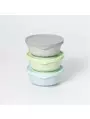 Set 3 boluri cu capac hrana bebelusi Miniware, 100% din materiale naturale biodegradabile, Aqua+Grey+Keylime 1