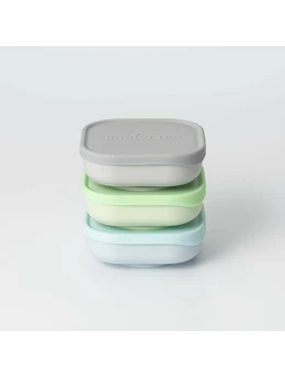 Set 3 boluri pentru hrana bebelusi Miniware Snack Bowl, 100% din materiale naturale biodegradabile, Aqua+Grey+Keylime 2