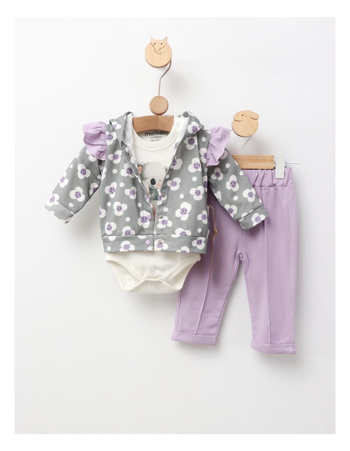 Set 3 piese, Amazing Koala, cu mov