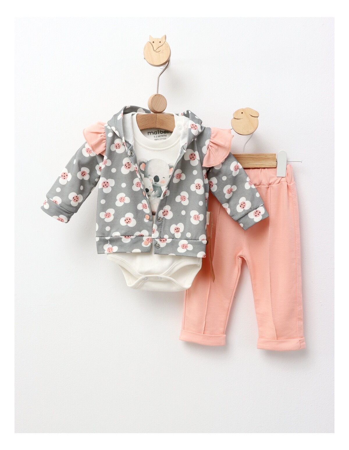 Set 3 piese, Amazing Koala, cu roz