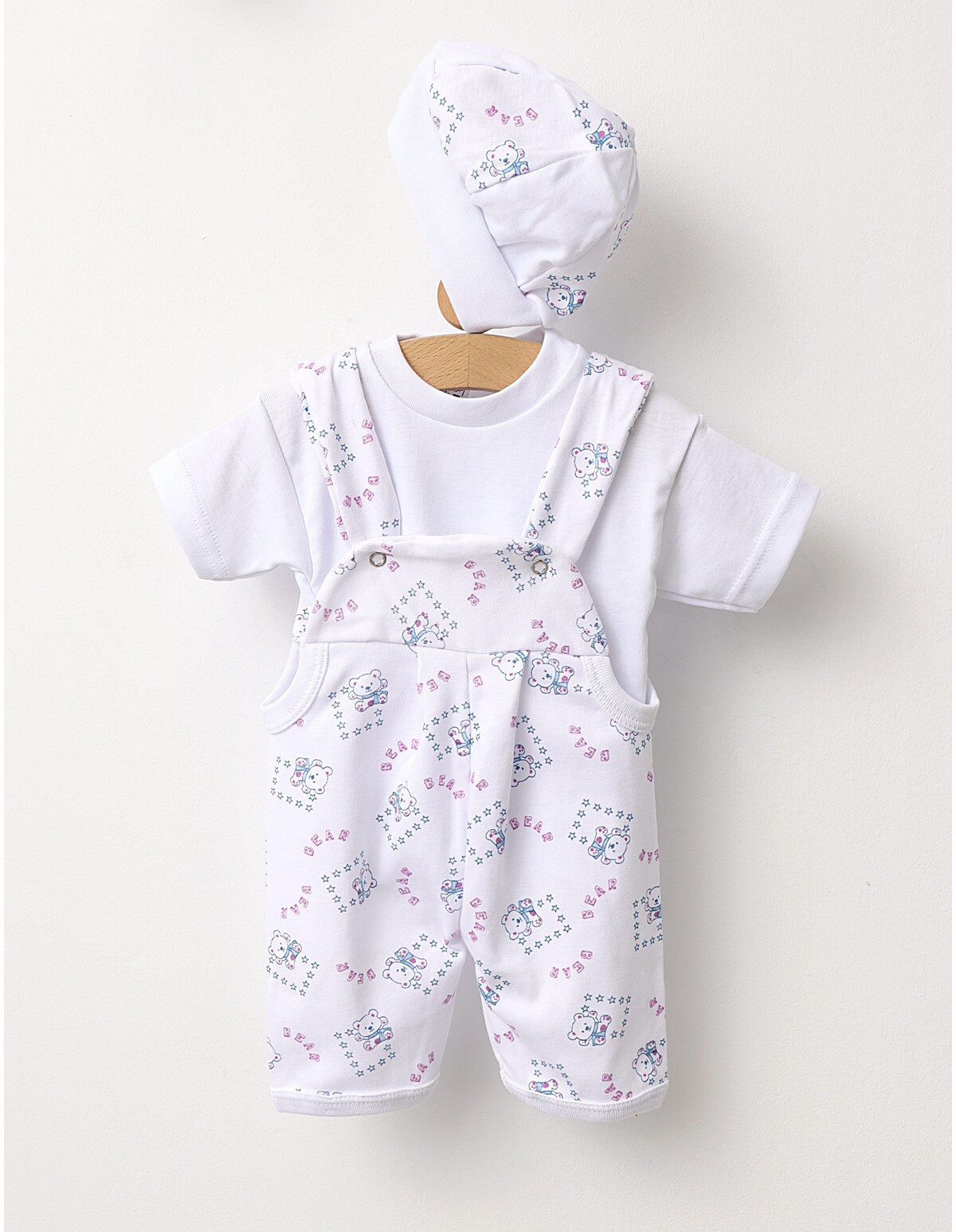 Set 3 piese bebelusi Baby Bear alb-multicolor