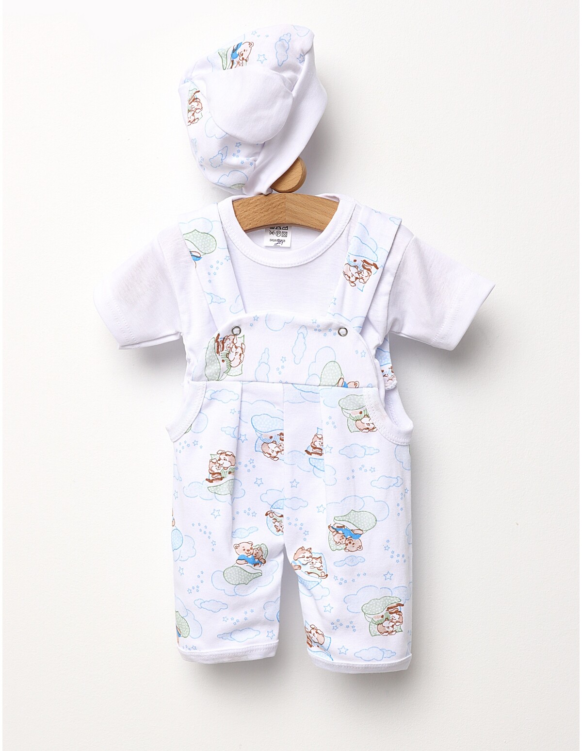 Set 3 piese bebelusi i Love Dogs alb-multicolor