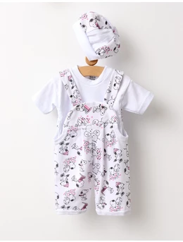 Set 3 piese bebelusi Snoopy alb-roz