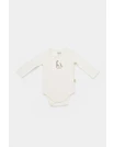 Set 3 piese: body, pantaloni si caciulita Girafa, BabyCosy, 100% bumbac organic 5