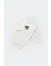 Set 3 piese Broscuta cu body, pantalonasi si vestuta din 80%bumbac organic si 20% poliester - Antracit, Baby Cosy 5