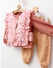 Set 3 piese, cu vesta Bouquet, cu roz-prafuit picture - 2