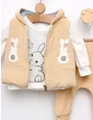 Set 3 piese cu Vesta Gofrat Nature crem picture - 2