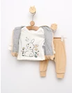 Set 3 piese cu Vesta Gofrat Nature crem picture - 3