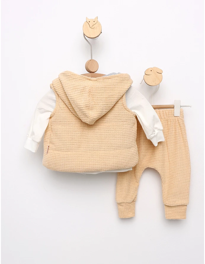 Set 3 piese cu Vesta Gofrat Nature crem picture - 4