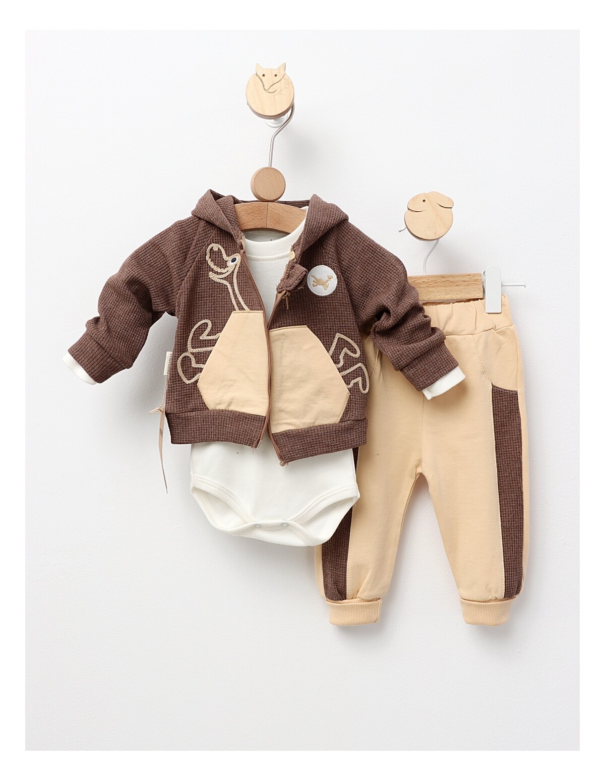 Set 3 piese Dino Zone model cu maro
