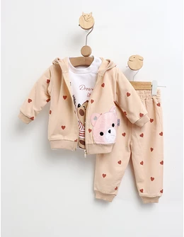 Set 3 piese, Dream Big Lillte One, crem