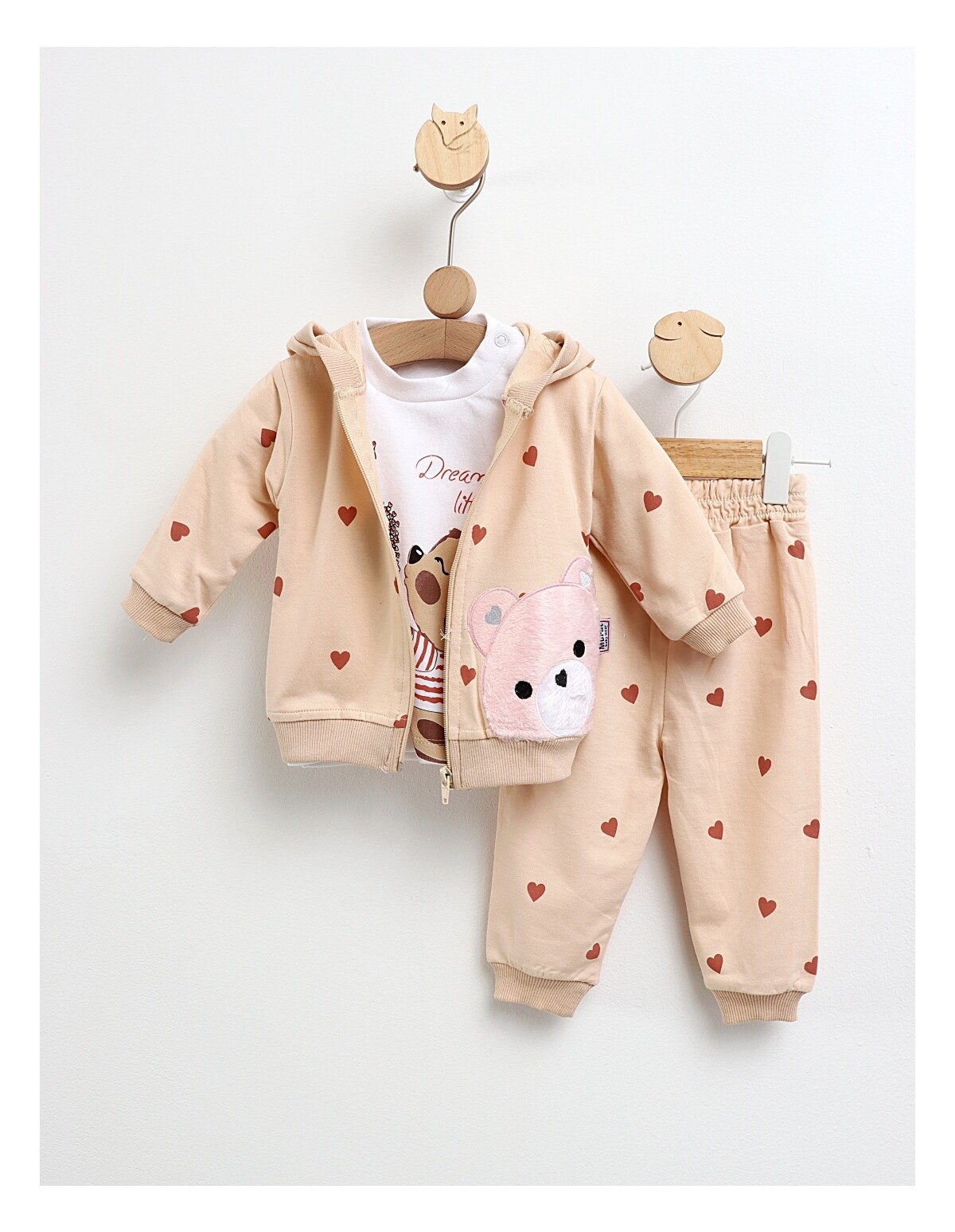Set 3 piese, Dream Big Lillte One, crem
