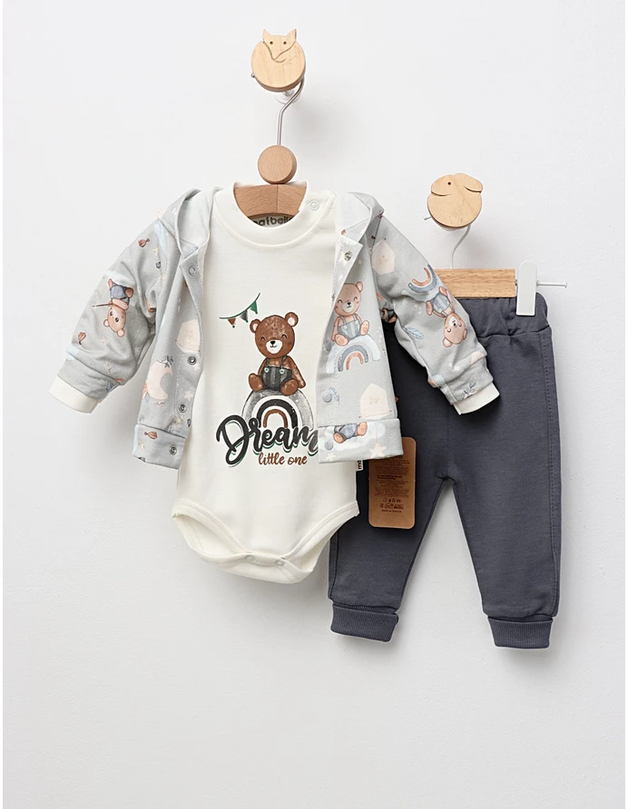 Set 3 piese Dream Little Bear, gri picture - 3