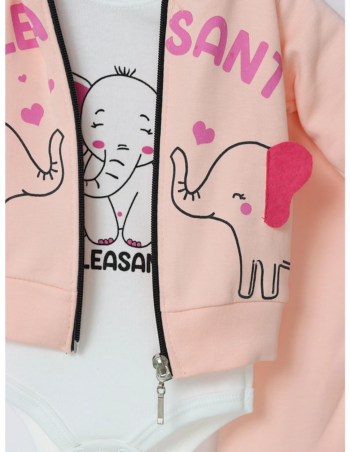 Set 3 piese Elefantica Pleasant coral