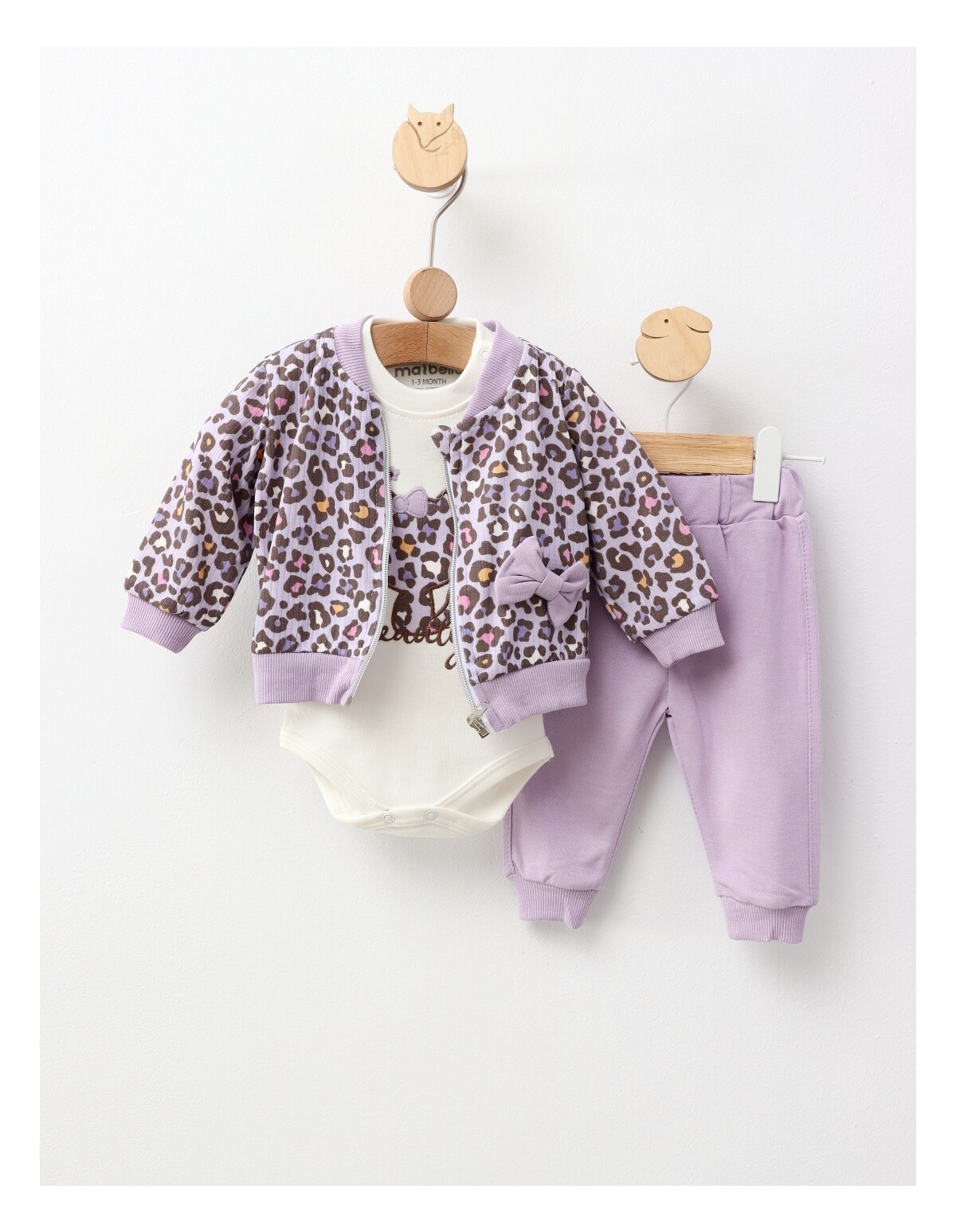 Set 3 piese, Fetita Leopard, model mov