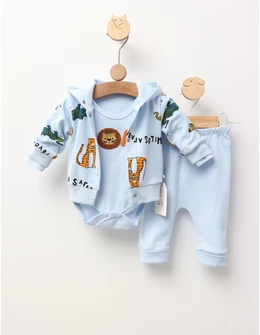 Set 3 piese Jungle Roar model blue
