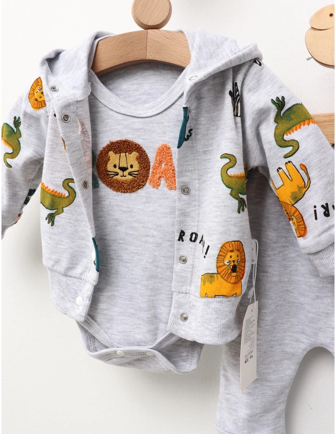 Set 3 piese Jungle Roar model gri picture - 2