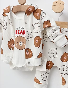 Set 3 piese, My Little Bear, cu maro