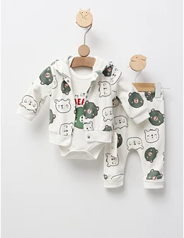 Set 3 piese, My Little Bear, cu verde