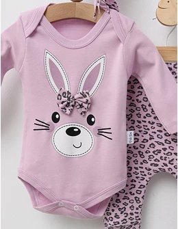 Set 3 piese, My Little Leopard, cu mov