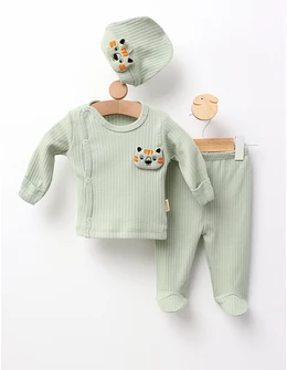 Set 3 piese Nana bear, verde