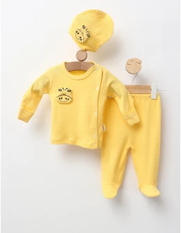 Set 3 piese Nana Girafa, galben