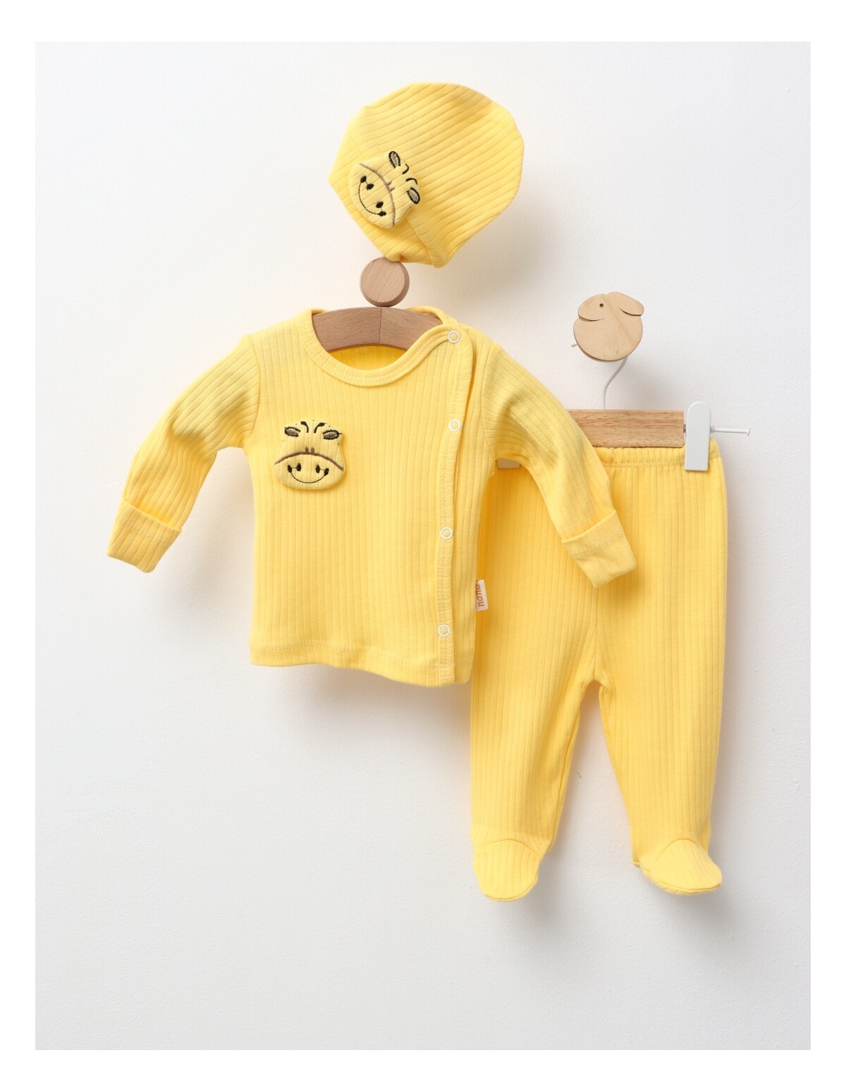 Set 3 piese Nana Girafa, galben