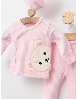 Set 3 piese Nana Urs, cu roz