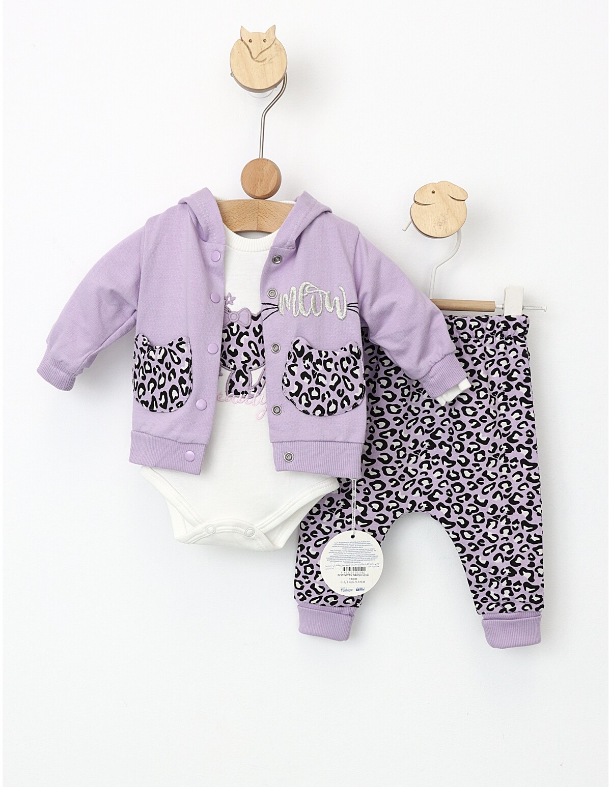 Set 3 piese Pisicuta Meow model mov