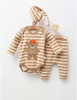 Set 3 piese, Poli Foni Bear, bej