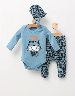Set 3 piese, Poli Foni Tigger, albastru
