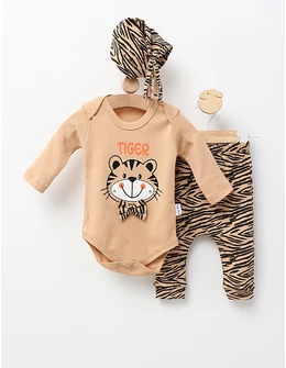 Set 3 piese, Poli Foni Tigger, bej