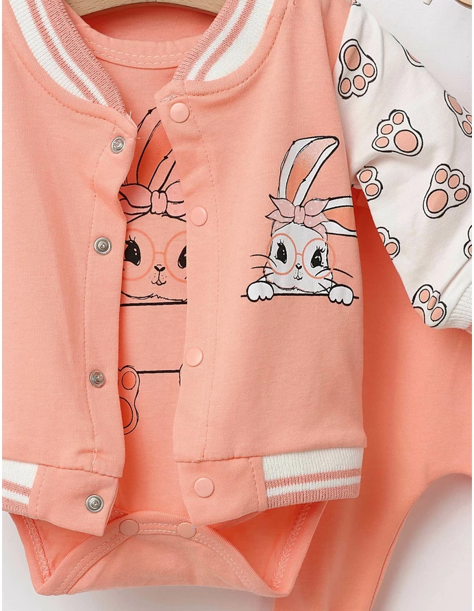 Set 3 piese Rabbit Run model corai picture - 2