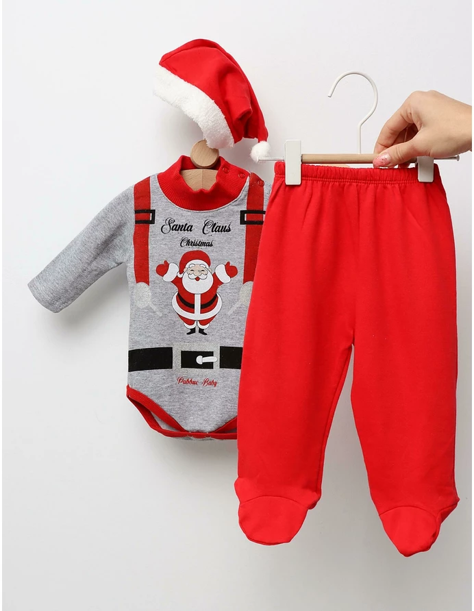Set 3 piese Santa Claus cu rosu picture - 2