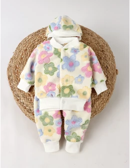 Set 3 piese, Super Cocolino, floricele multicolor