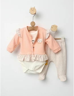 Set 3 piese Trei Pisicute model corai