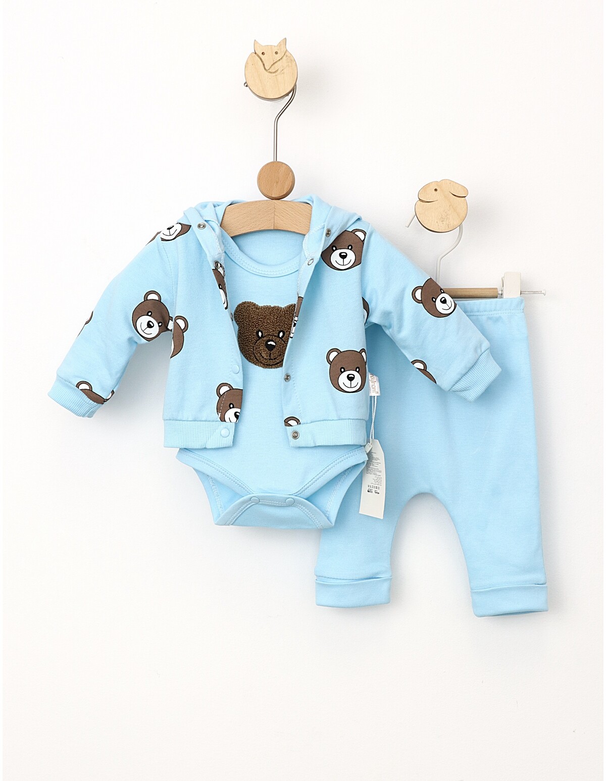 Set 3 piese Ursule Brun model blue