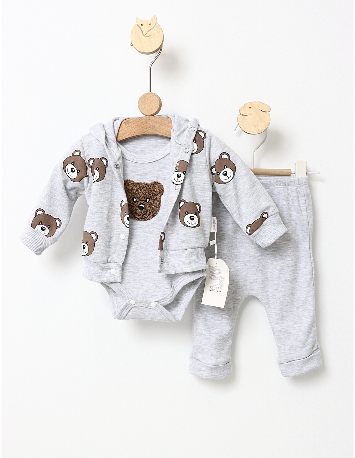 Set 3 piese Ursule Brun model gri