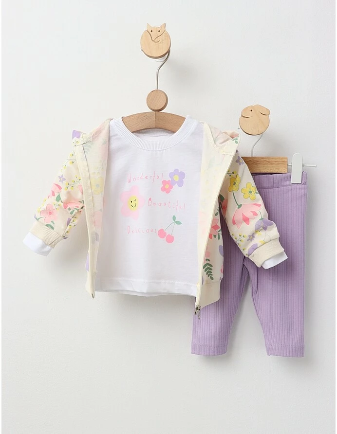 Set 3 piese, Wonderful, Beautiful, Delicious, mov picture - 3