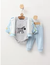 Set 3 piese, Zebra, model cu albastru picture - 4