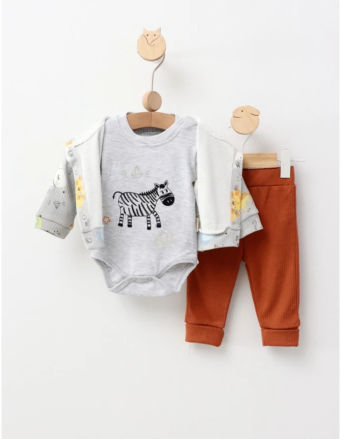 Set 3 piese, Zebra, model cu gri picture - 4