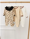 Set 3 salopete, cu botosei, Leopard, multicolor picture - 4