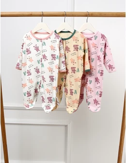 Set 3 salopete cu botosei My Family, multicolor