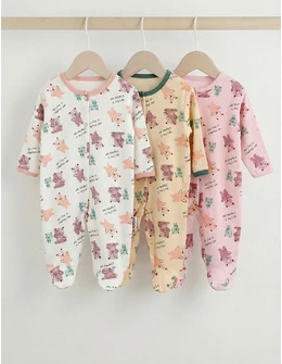 Set 3 salopete cu botosei My Family, multicolor