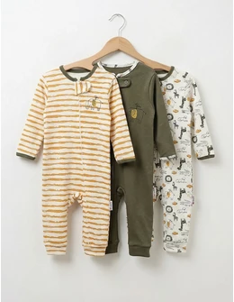 Set 3 salopete premium, All Savana, multicolor