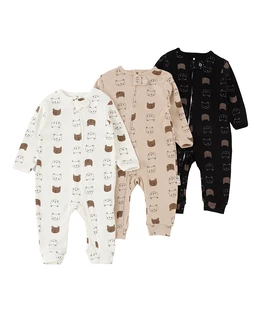 Set 3 salopete premium, Bear Face multicolor